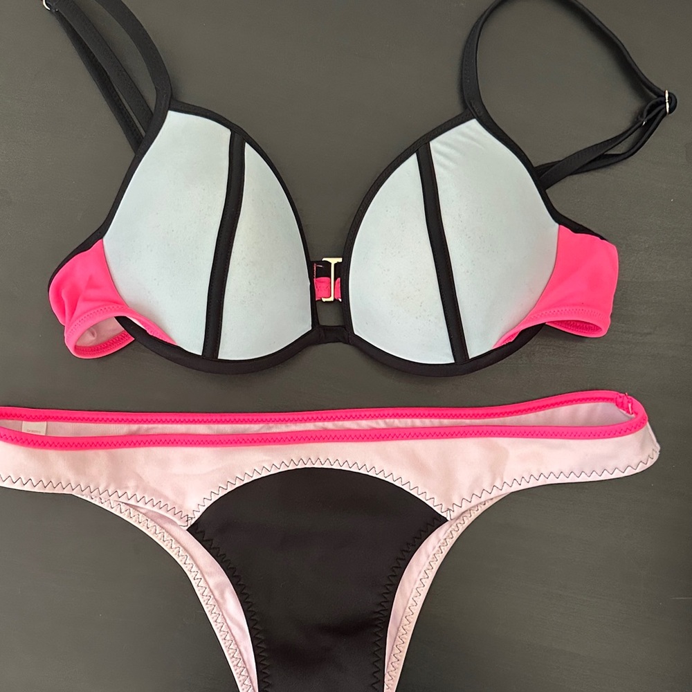 Victoria's Secret Pink and Black Bikini